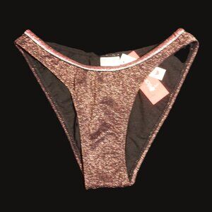 Xhilaration High Leg Rose Gold Bikini Bottoms Women's XS (00)